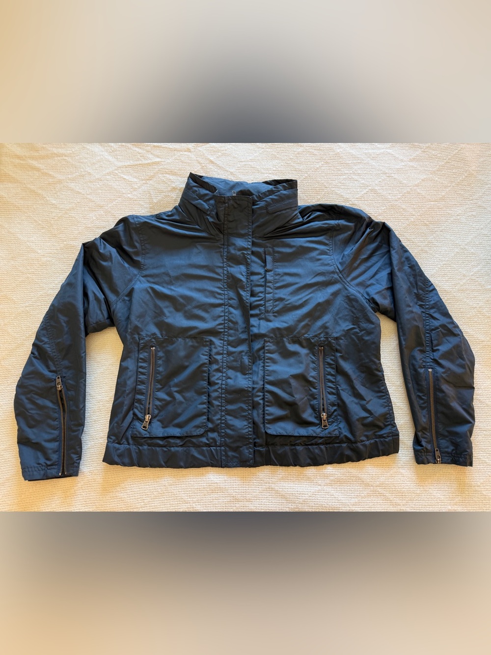 Athleta Jetset Full-Zip Bomber Jacket - Navy Blue - Women's Size Large (L)